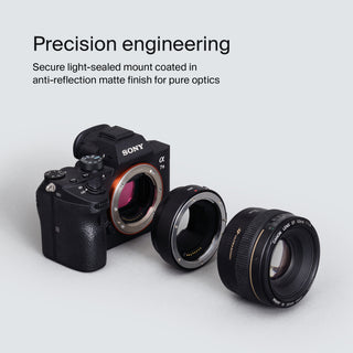 Urth Lens Mount Adapters<br>レンズマウントアダプター  Canon (EF / EF-S) レンズをSony E カメラ本体に設置 (電動)