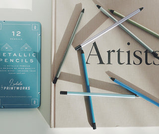PRINTWORKS  12 Colour pencils - Metallic