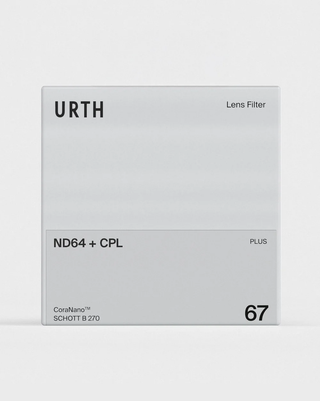 Urth Circular Polarizing (CPL) + ND64 Lens Filter Plus<br>CPL + ND64フィルター (6段減光) Plus