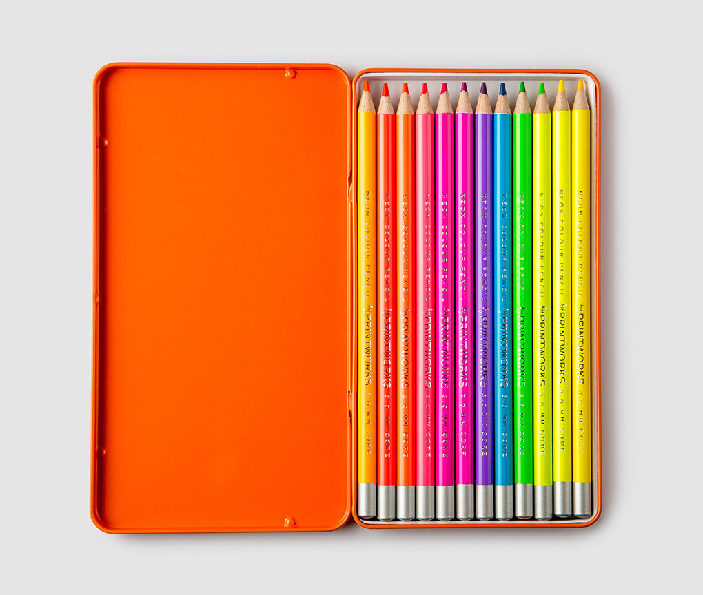 PRINTWORKS  12 Colour pencils - Neon